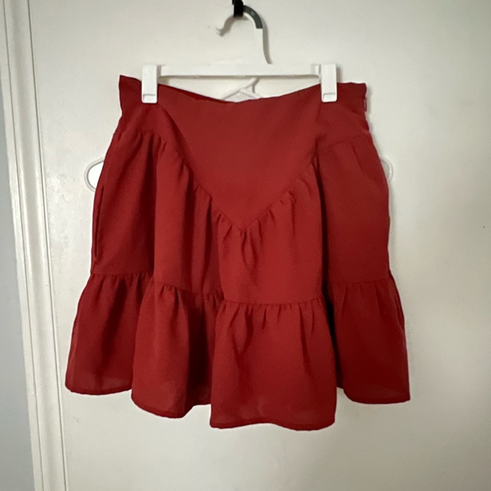 Main Strip Deep Red Skirt